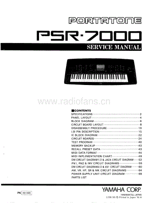 Yamaha-PSR-7000-Service-Manual-Part-1电路原理图.pdf