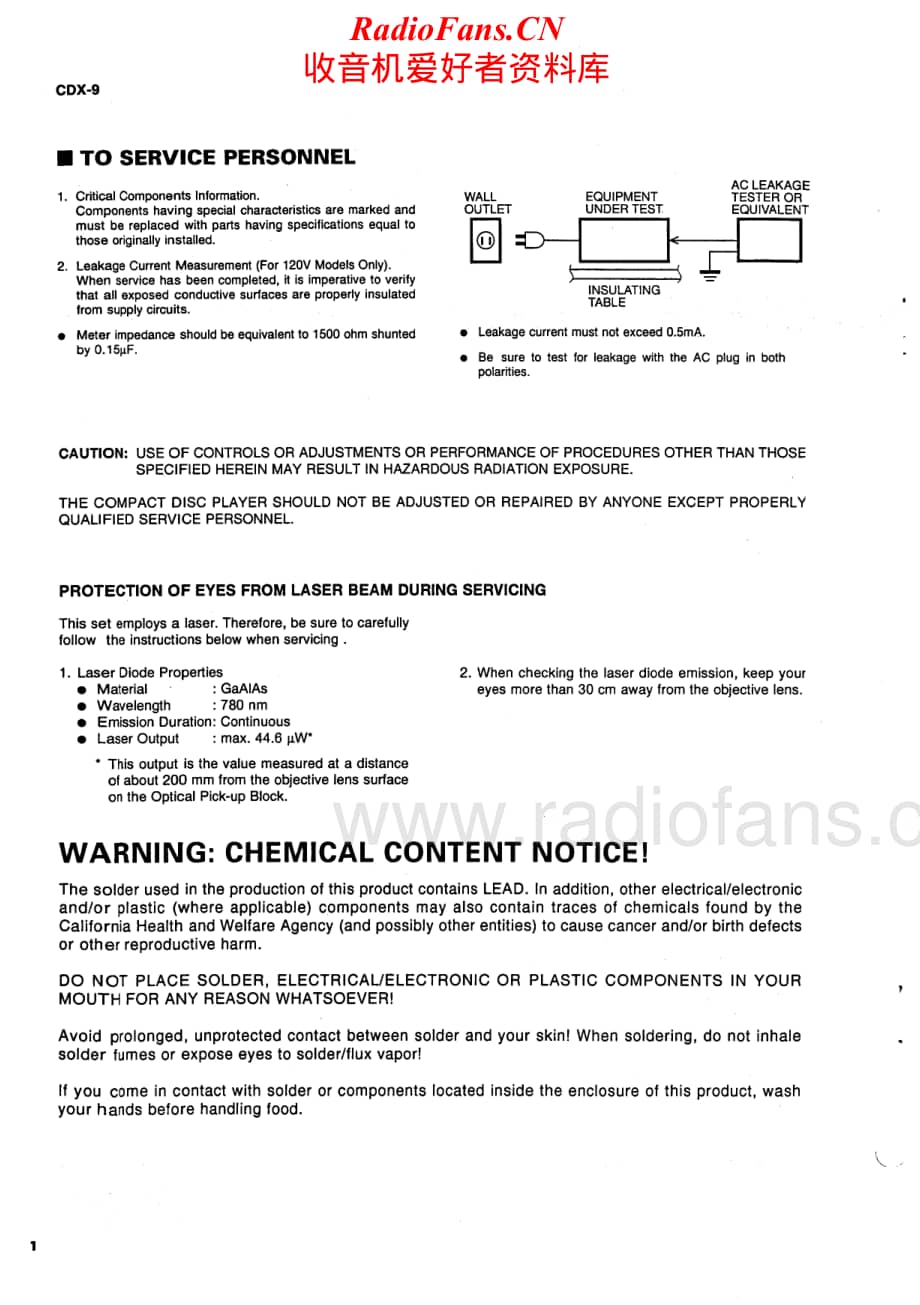 Yamaha-CDX-9-Service-Manual电路原理图.pdf_第2页