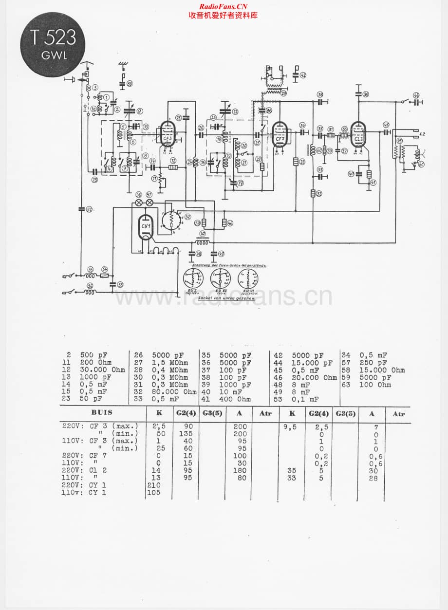 Telefunken-523-GWL-Schematic电路原理图.pdf_第1页