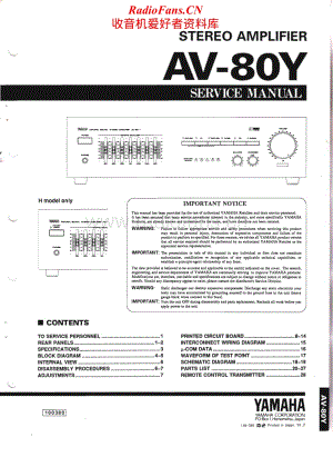 Yamaha-AV-80-Y-Service-Manual电路原理图.pdf