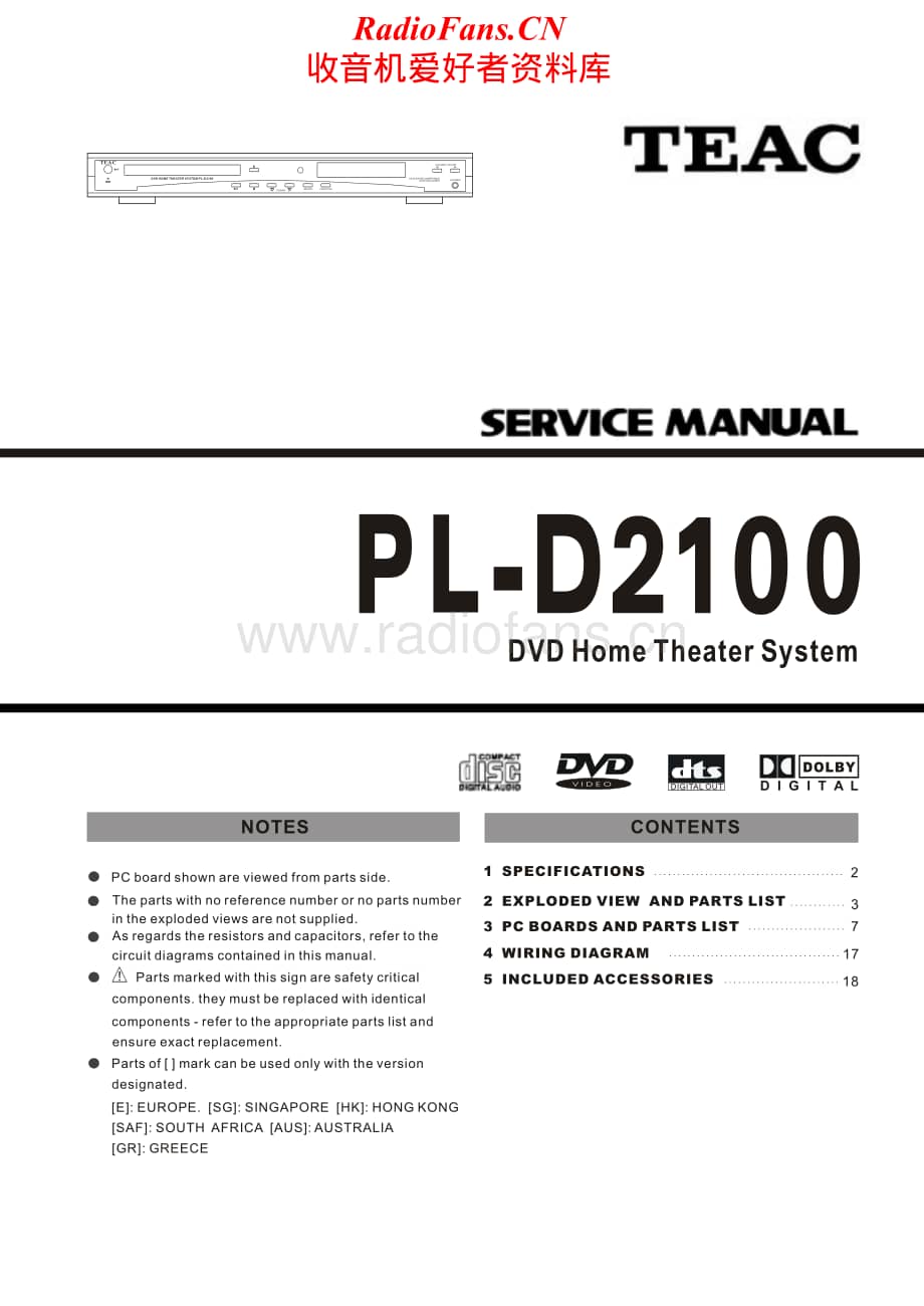 Teac-PL-D2100-Service-Manual电路原理图.pdf_第1页
