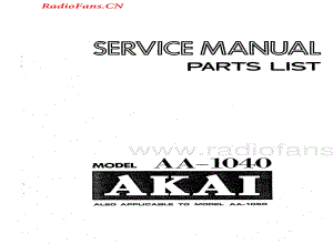 Akai-AA1040-rec-sm2维修电路图 手册.pdf