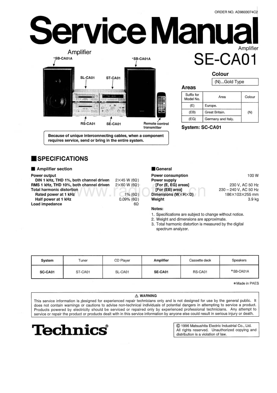 Technics-SECA-01-Service-Manual电路原理图.pdf_第1页