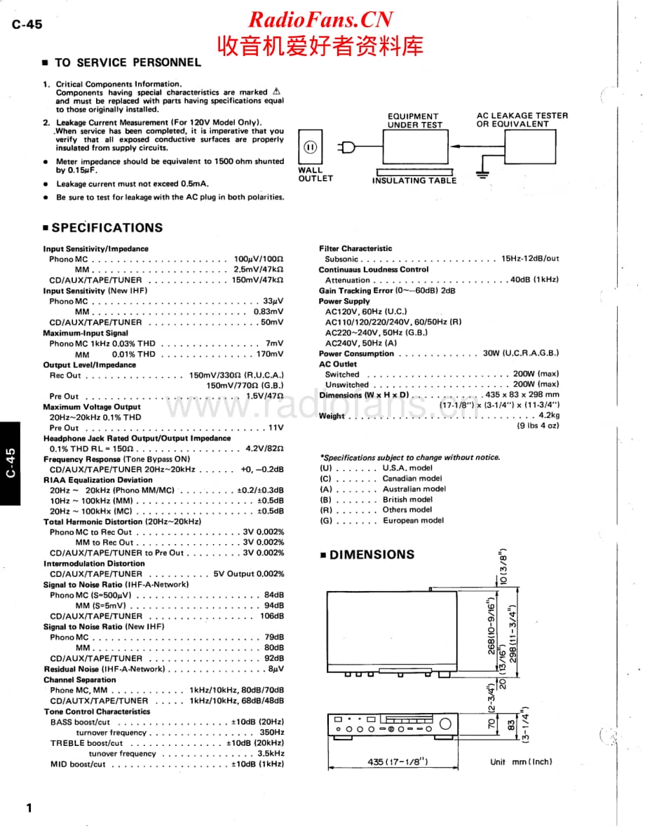 Yamaha-C-45-Service-Manual电路原理图.pdf_第2页