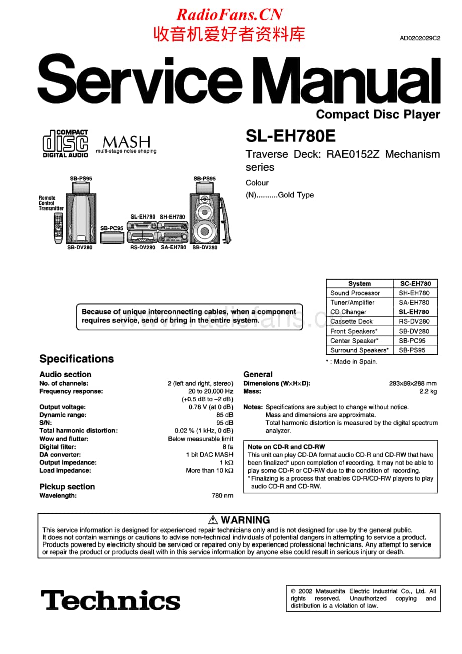 Technics-SLEH-780-E-Service-Manual电路原理图.pdf_第1页