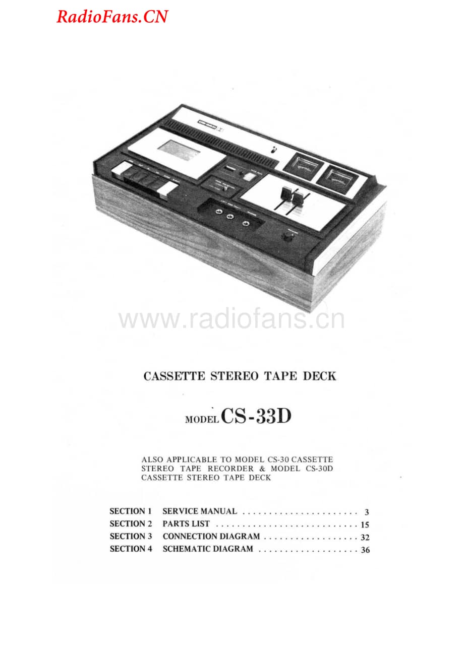 Akai-CS33D-tape-sm1维修电路图 手册.pdf_第2页