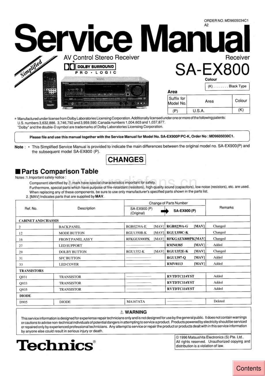 Technics-SAEX-800-Schematics电路原理图.pdf_第1页