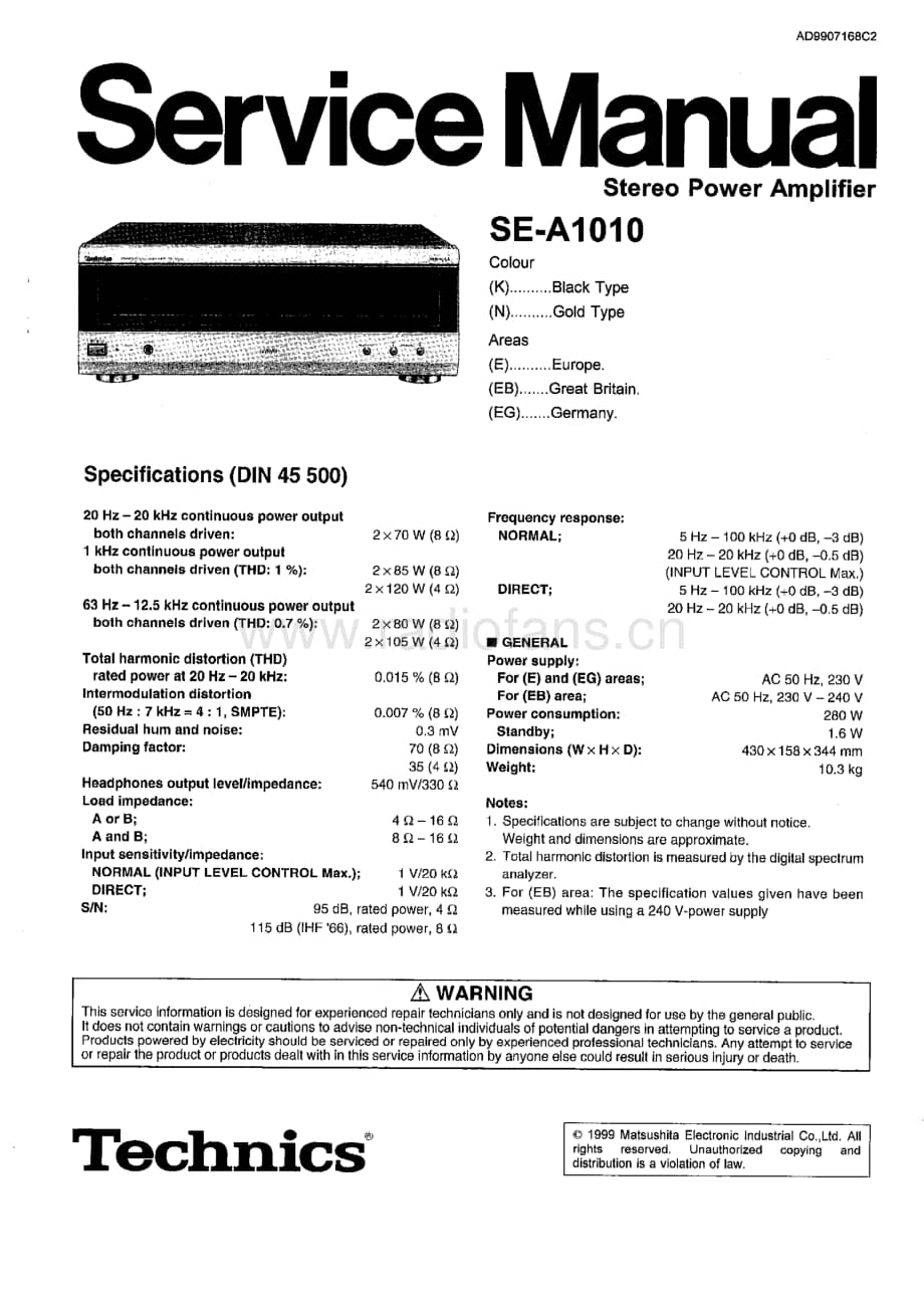 Technics-SEA-1010-Service-Manual电路原理图.pdf_第1页