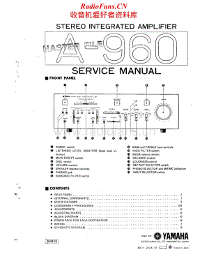 Yamaha-A-960-Service-Manual电路原理图.pdf