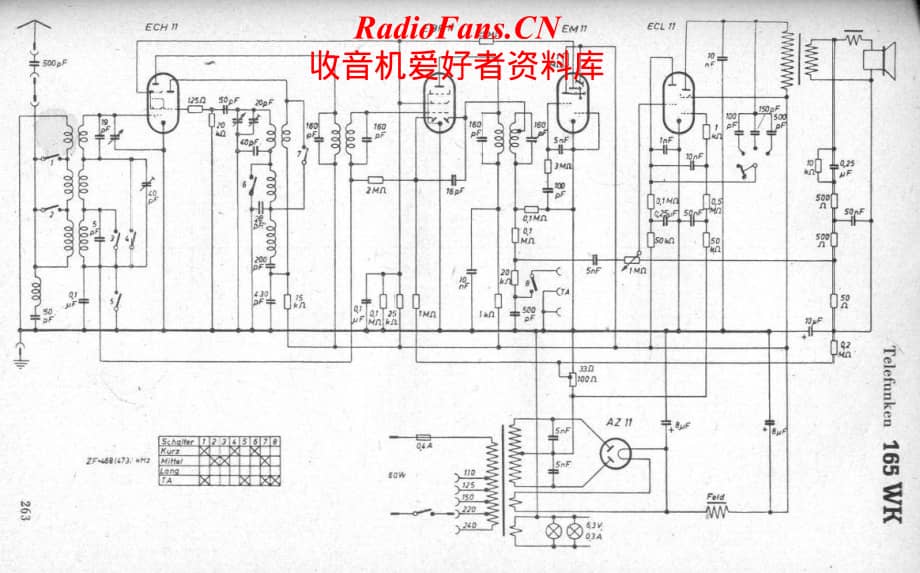 Telefunken-165-WK-Schematic电路原理图.pdf_第1页