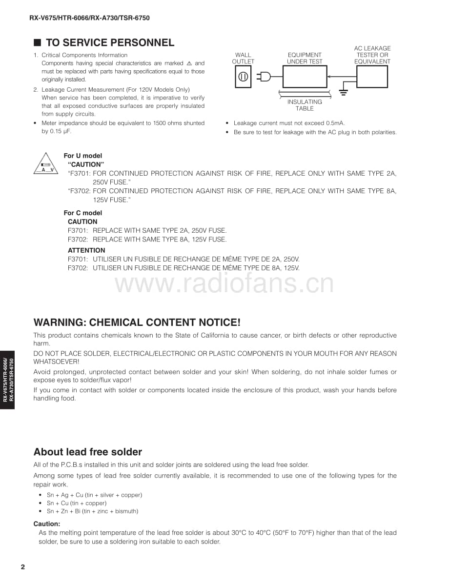 Yamaha-RXV-675-Service-Manual电路原理图.pdf_第2页