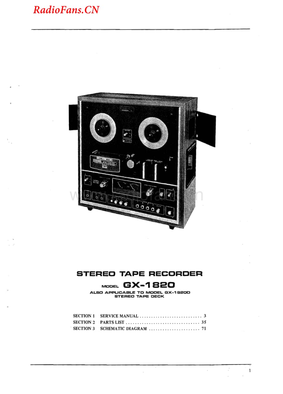 Akai-GX1820-tape-sm维修电路图 手册.pdf_第2页