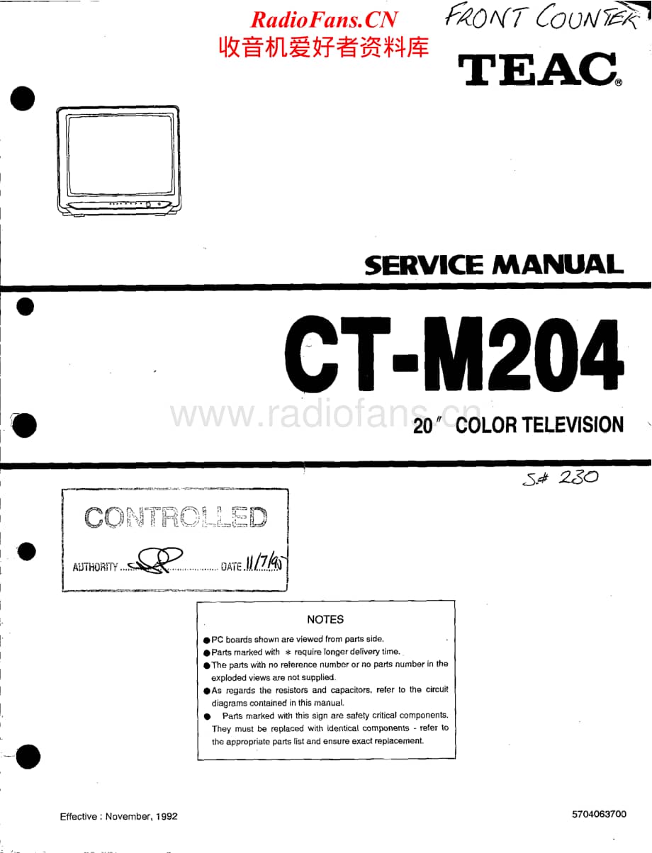 Teac-CT-M204-Service-Manual电路原理图.pdf_第1页