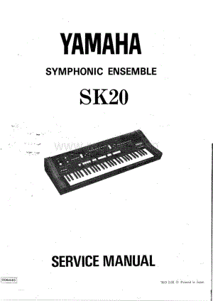 Yamaha-SK-20-Service-Manual电路原理图.pdf