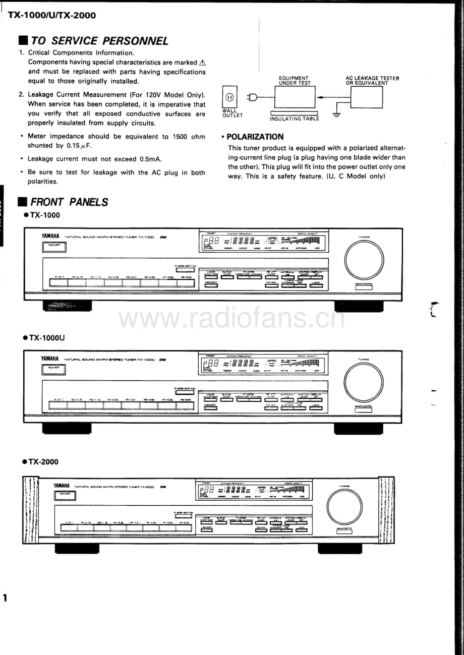 Yamaha-TX-1000-U-Service-Manual电路原理图.pdf_第2页
