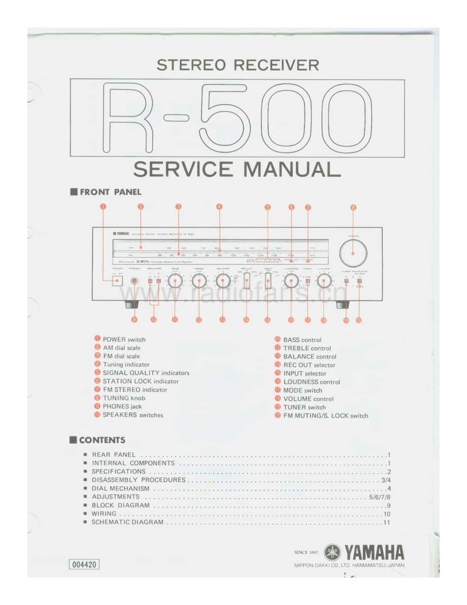 Yamaha-R-500-Service-Manual电路原理图.pdf_第1页