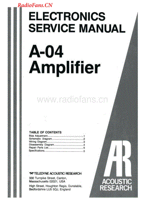 AcousticResearch-A04-int-sm维修电路图 手册.pdf