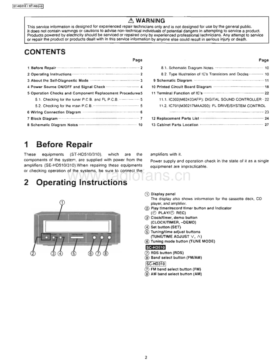 Technics-ST-HD-510-Service-Manual电路原理图.pdf_第2页
