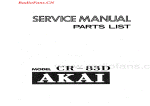 Akai-CR83D-tape-sm维修电路图 手册.pdf