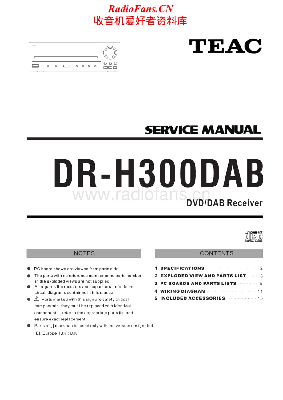 Teac-DR-H300-DAB-Service-Manual电路原理图.pdf_第1页