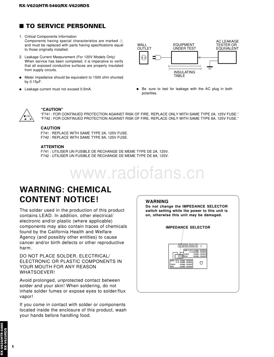 Yamaha-RXV-620-Service-Manual电路原理图.pdf_第2页