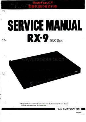 Teac-RX-9-Service-Manual电路原理图.pdf