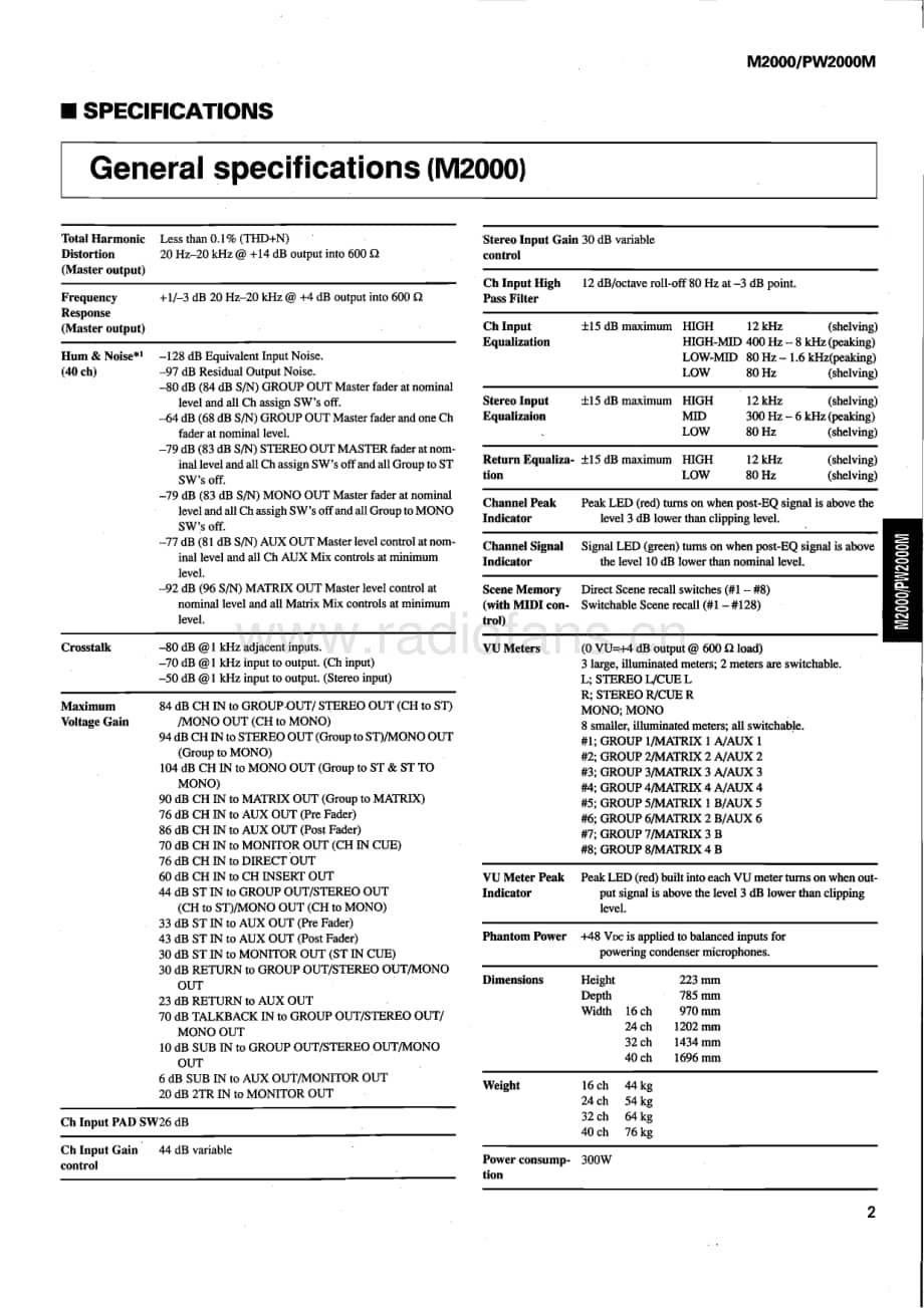 Yamaha-M-2000-Service-Manual电路原理图.pdf_第3页