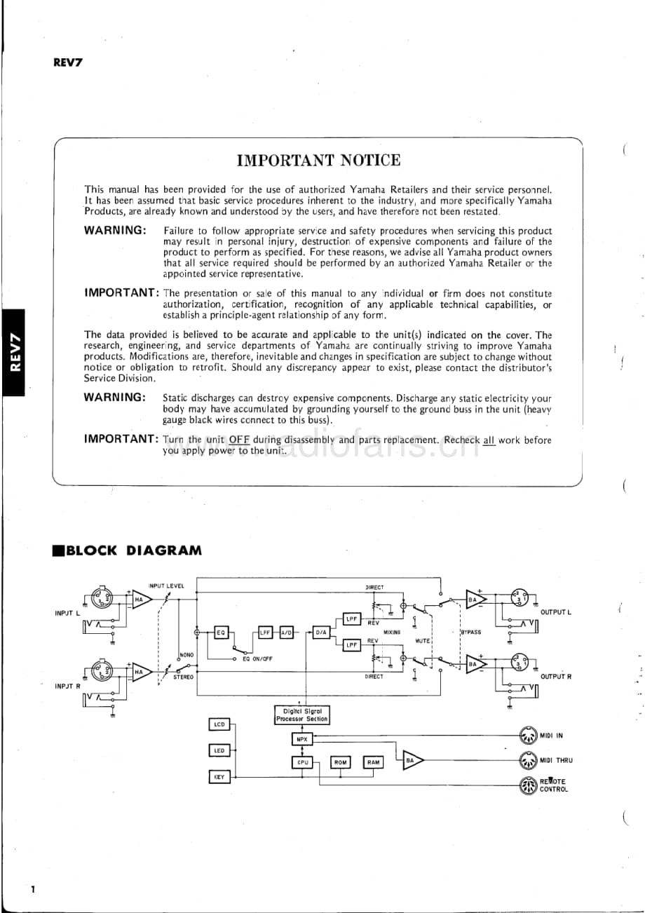 Yamaha-REV-7-Service-Manual电路原理图.pdf_第2页