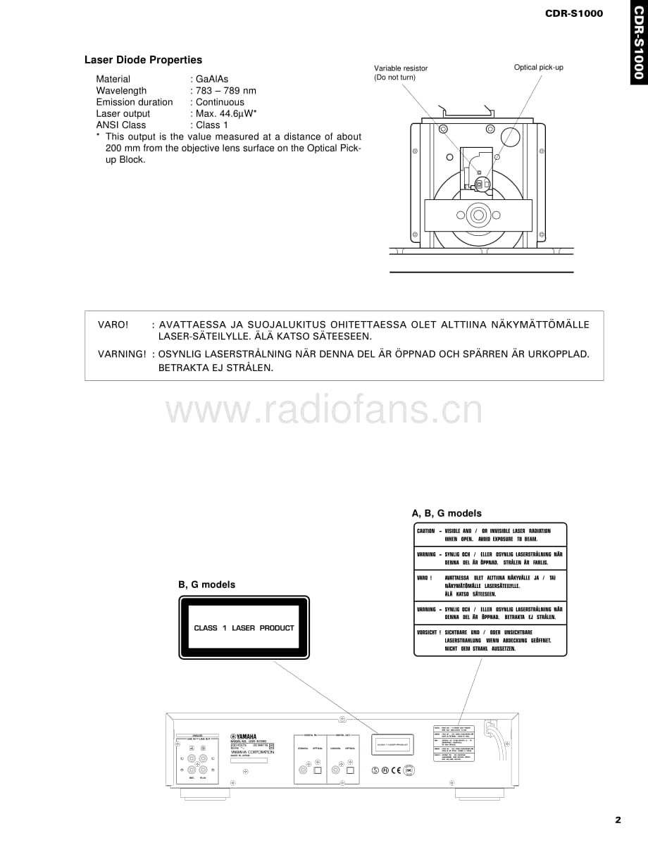 Yamaha-CDRS-1000-Service-Manual电路原理图.pdf_第3页