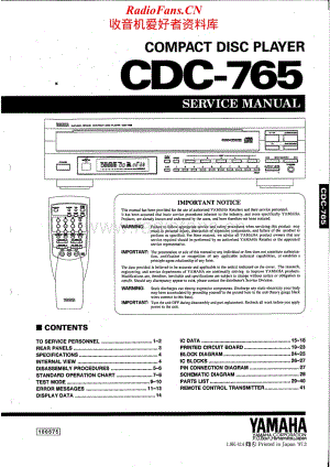 Yamaha-CDC-765-Service-Manual电路原理图.pdf