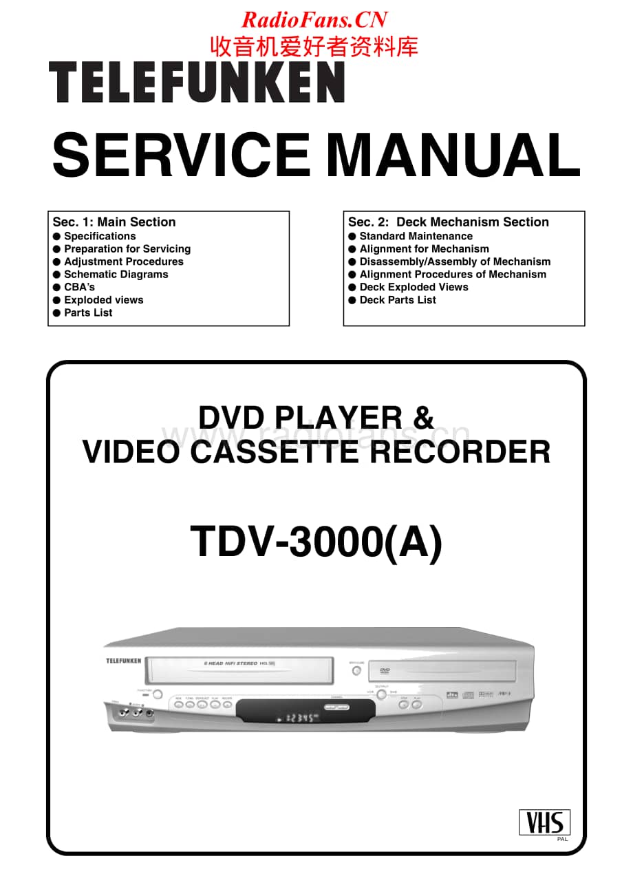 Telefunken-TDV-3000-A-Service-Manual电路原理图.pdf_第1页
