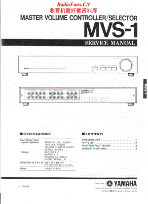 Yamaha-MVS-1-Service-Manual电路原理图.pdf