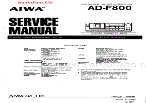 Aiwa-ADF800-tape-sm维修电路图 手册.pdf