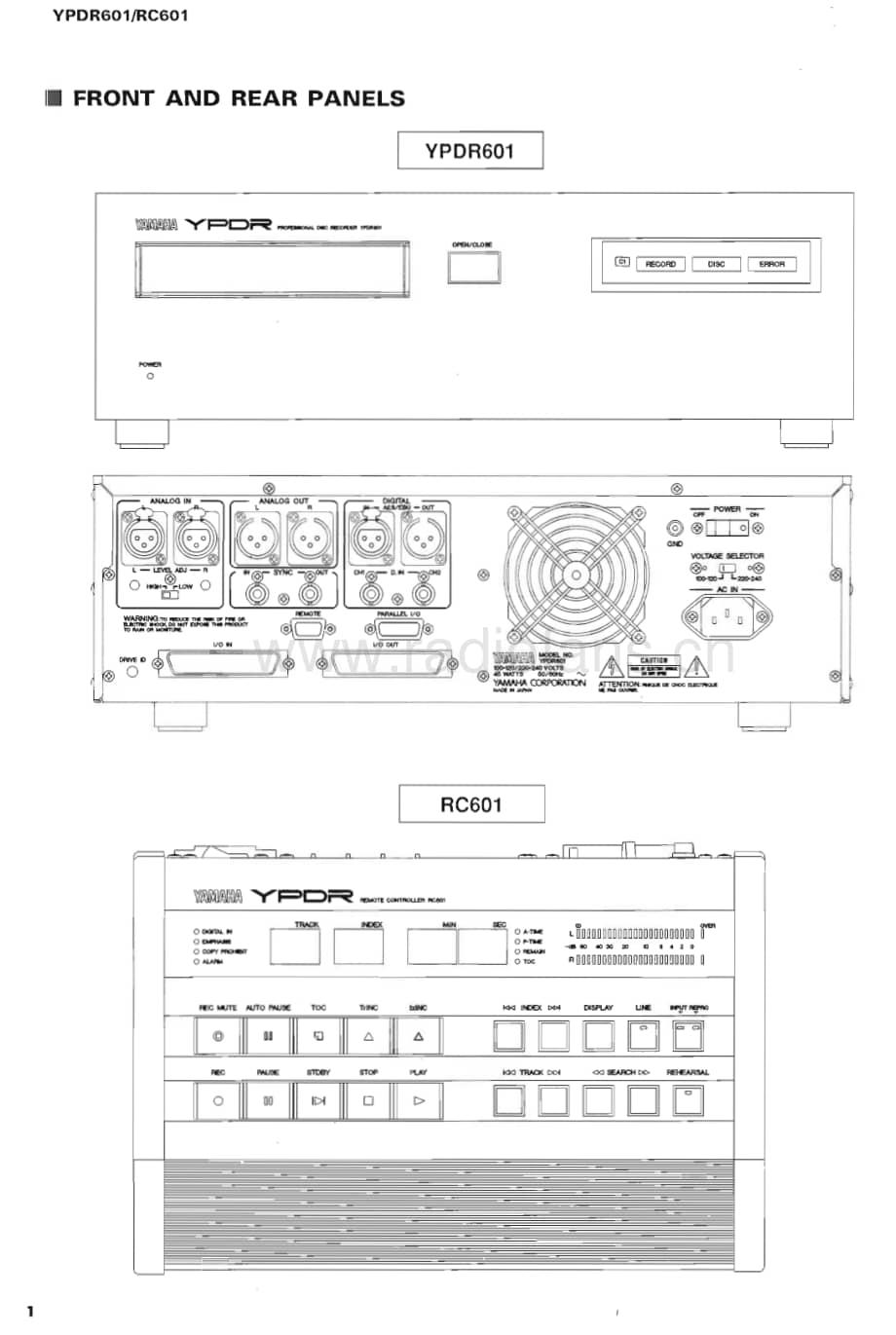 Yamaha-YPDR-601-Service-Manual电路原理图.pdf_第2页