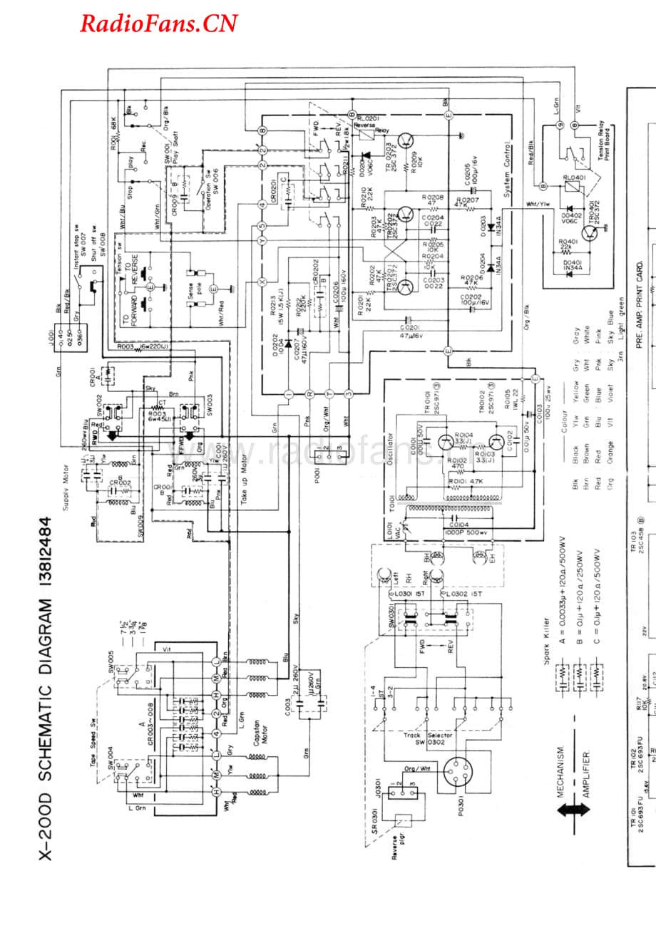 Akai-X200D-tape-sch1维修电路图 手册.pdf_第1页