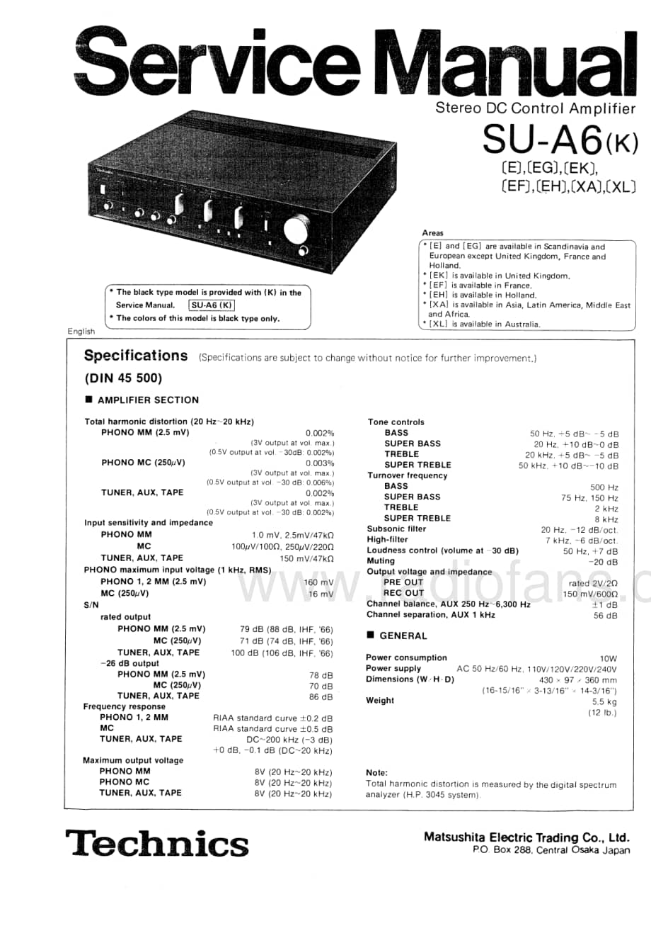 Technics-SUA-6-Service-Manual电路原理图.pdf_第1页