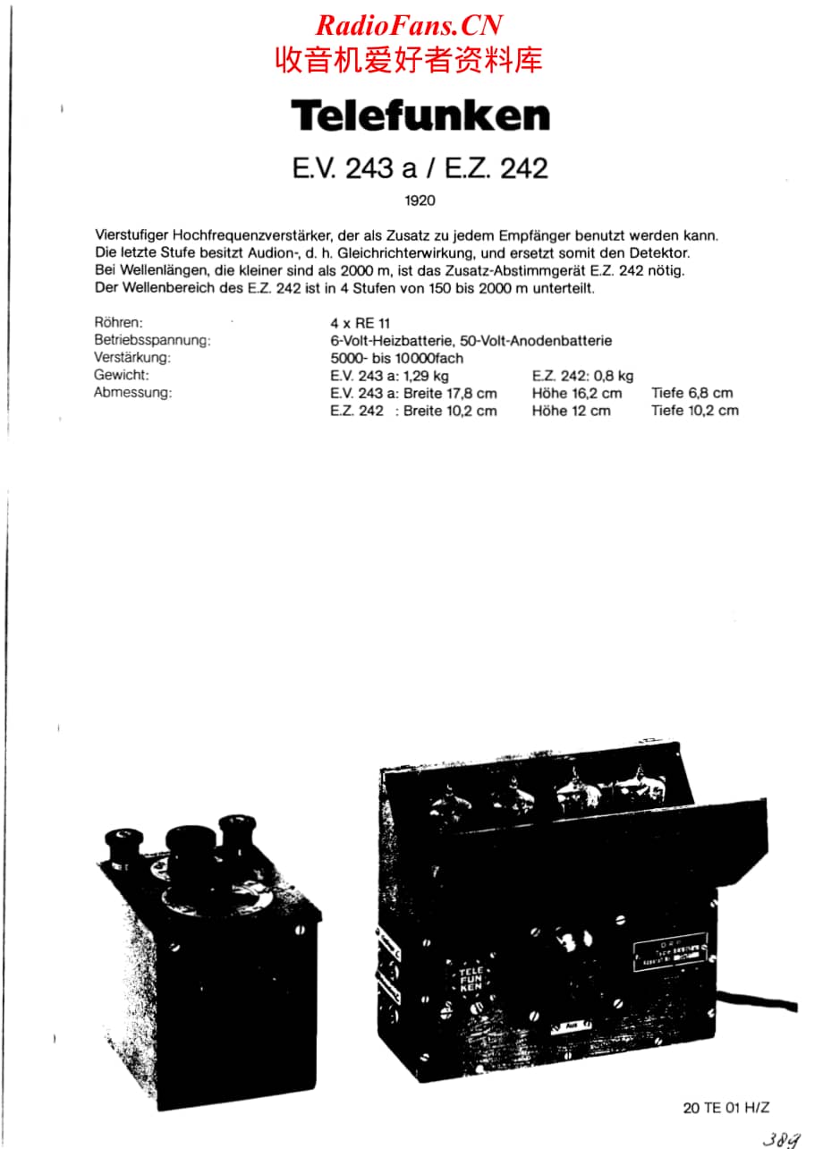 Telefunken-EZ-242-Schematic电路原理图.pdf_第1页