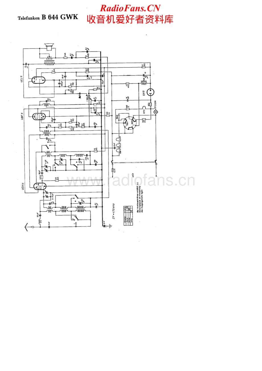 Telefunken-B644-GWK-Schematic电路原理图.pdf_第1页
