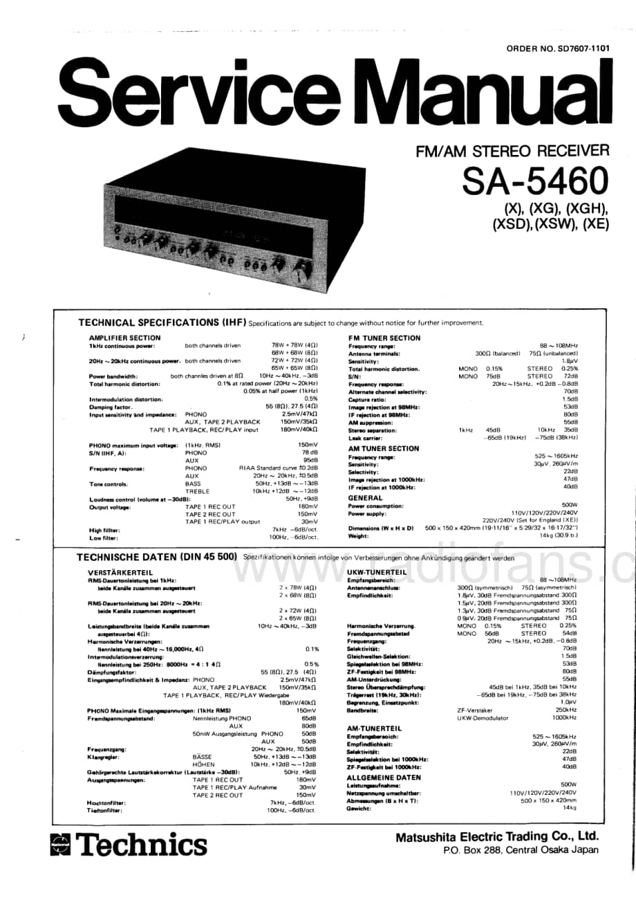 Technics-SA-5460-Service-Manual电路原理图.pdf_第1页