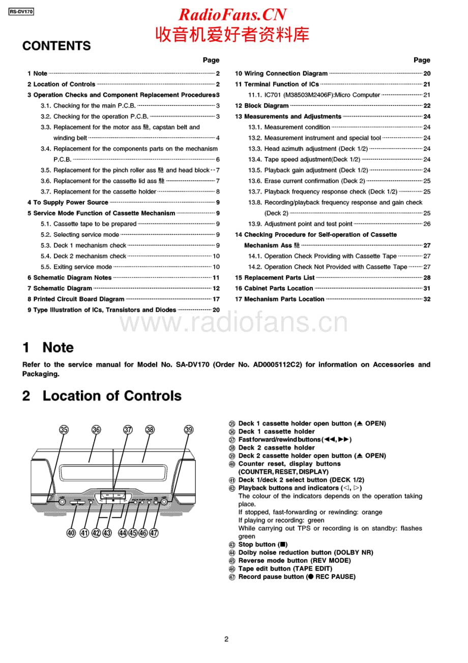 Technics-RSDV-170-Service-Manual电路原理图.pdf_第2页