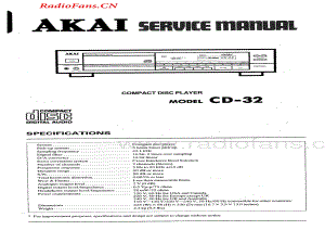 Akai-CD32-cd-sm维修电路图 手册.pdf
