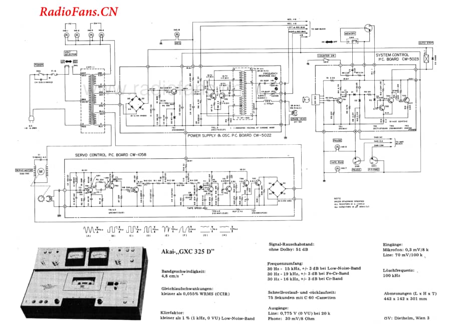 Akai-GX325D-tape-sch维修电路图 手册.pdf_第1页