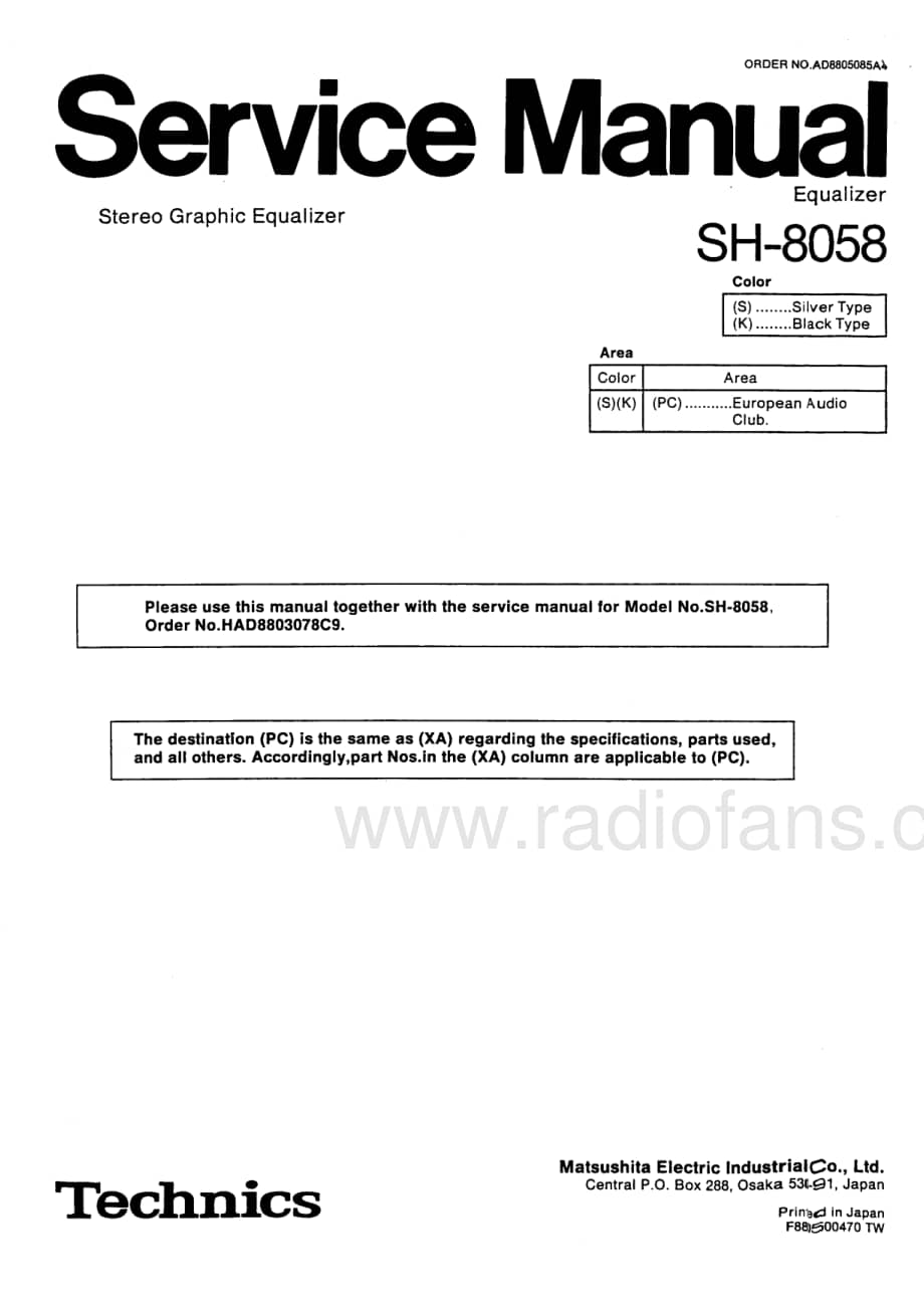 Technics-SH-8058-Service-Manual (1)电路原理图.pdf_第1页