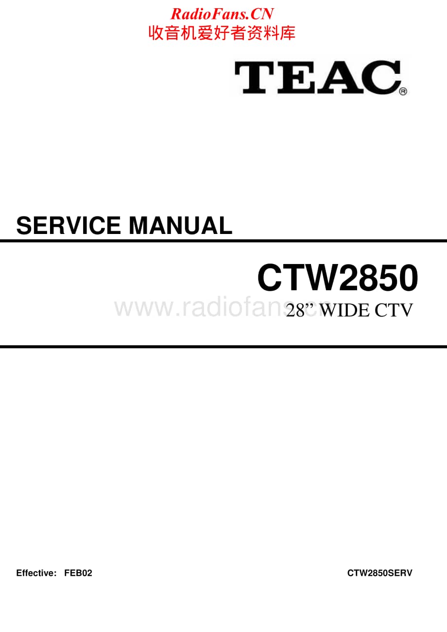 Teac-CT-W2850-Service-Manual电路原理图.pdf_第1页