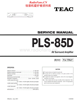 Teac-PLS-85D-Service-Manual电路原理图.pdf