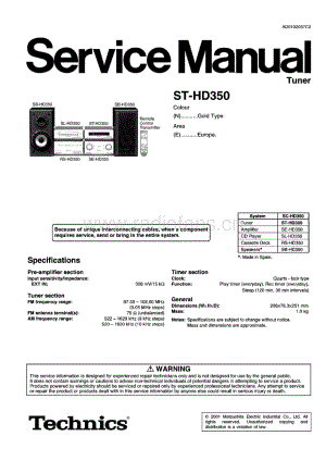 Technics-ST-HD-350-Service-Manual电路原理图.pdf