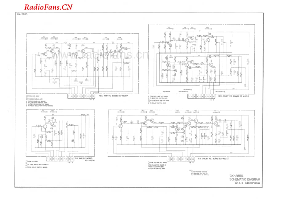 Akai-GX285D-tape-sch维修电路图 手册.pdf_第3页