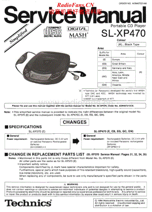 Technics-SLXP-470-Service-Manual电路原理图.pdf