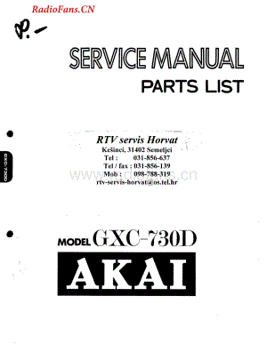 Akai-GXC730D-tape-sm维修电路图 手册.pdf