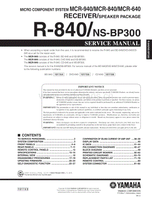 Yamaha-R-840-Service-Manual电路原理图.pdf
